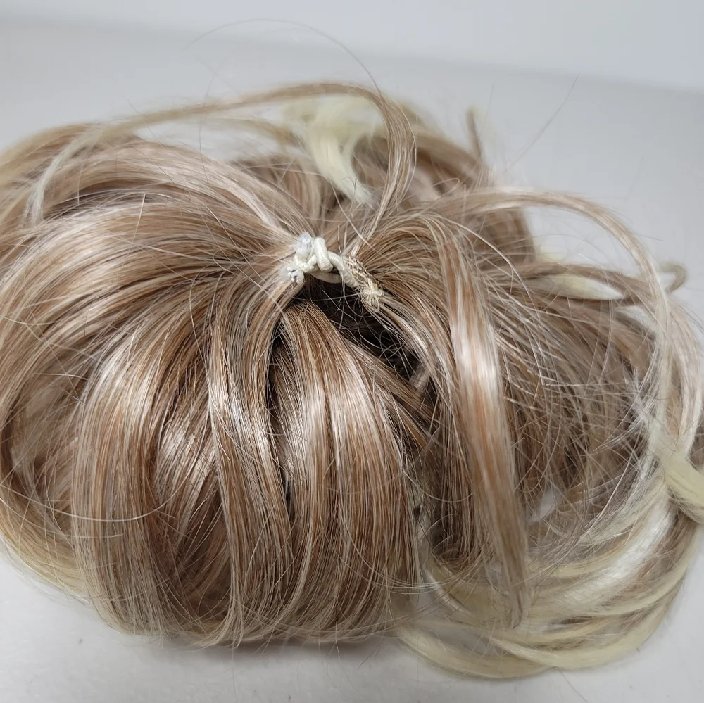 hair scrunchies hair bun extensions synthetic chignon hairpiece hair ring curly - Picture 5 of 6